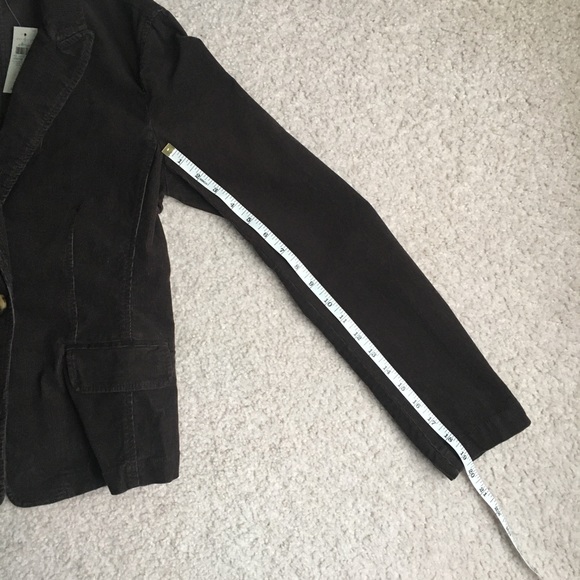 Ann Taylor Corduroy Single Button Brown Jacket 2 - Picture 6 of 8